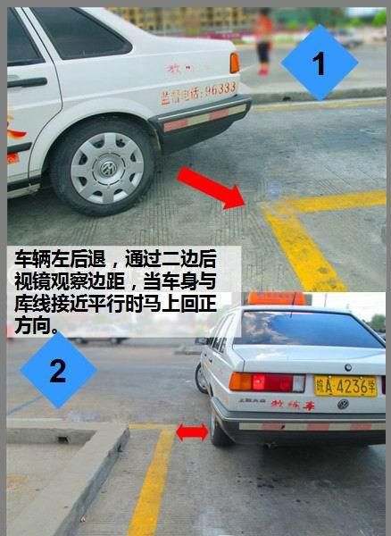 左倒车入库完美分步图解